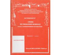 Méthode et pédagogie BILLAUDOT VERGNAULT MICHEL - COURS DE FORMATION MUSICALE POUR L'ENSEIGNEMENT DU SOLFEGE ELEMENTAIRE 2 Formation musicale - solfège