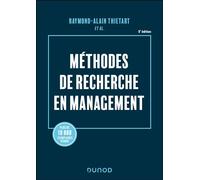 Méthodes de recherche en management 5ème édition - Raymond-Alain Thiétart - Dunod - broché - Etude