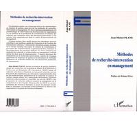 Methodes de recherche-intervention en management - Jean-Michel Plane - L'harmattan - broché - Livre