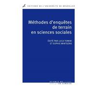 Méthodes d'enquêtes de terrain en sciences sociales - Wintgens Luca - Universite De Bruxelles Eds - broché - Etude