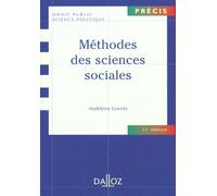 Méthodes des sciences sociales 11ème édition - Madeleine Grawitz - Dalloz - broché - Etude