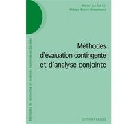 Methodes d'evaluation contingente et d'analyse conjointe - Philippe Robert-Demontrond - Apogee - broché - Etude