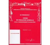 Méthodes et pédagogie BILLAUDOT VERGNAULT MICHEL - COURS DE FORMATION MUSICALE POUR L'ENSEIGNEMENT DU SOLFEGE PREPARATOIRE 2 Formation musicale - solfège G
