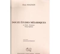 Méthodes et pédagogie CHOUDENS MAGNON DENIS - DOUZE ÉTUDES MÉLODIQUES SUPÉRIEUR (ACCOMPAGNEMENT) Formation musicale - solfège G