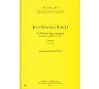 Méthodes et pédagogie COMBRE BITSCH - ANALYSE DU CLAVIER BIEN TEMPERE CAHIER A Théorie - harmonie