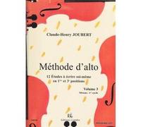 Méthodes et pédagogie COMBRE JOUBERT CLAUDE-HENRY - METHODE D'ALTO VOL.3 : 12 ETUDES EN 1ERE ET 3E POSITIONS - ALTO Alto G