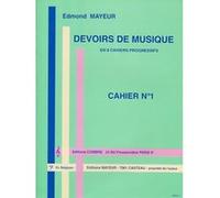 Méthodes et pédagogie COMBRE MAYEUR EDMOND - DEVOIRS DE MUSIQUE CAHIER 1 Formation musicale - solfège G