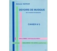 Méthodes et pédagogie COMBRE MAYEUR EDMOND - DEVOIRS DE MUSIQUE CAHIER 5 Formation musicale - solfège G
