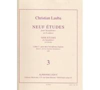 Méthodes et pédagogie LEDUC LAUBA CHRISTIAN - NEUF ETUDES POUR SAXOPHONE - CAHIER 3 Saxophone