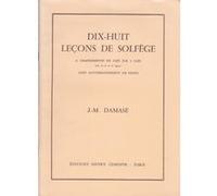 Méthodes et pédagogie LEMOINE DAMASE JEAN-MICHEL - LEÇONS 3 CLÉS (18) AVEC ACCOMPAGNEMENT Formation musicale - solfège