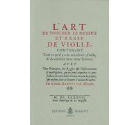 Méthodes et pédagogie Minkoff DANOVILLE - L'ART DE TOUCHER LE DESSUS ET BASSE DE VIOLLE Autres cordes frottées