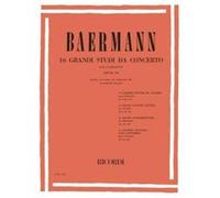 Méthodes et pédagogie RICORDI BAERMANN K. - 16 GRANDI STUDI DA CONCERTO - CLARINETTE Clarinette