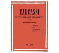 Méthodes et pédagogie RICORDI CARCASSI M. - 25 STUDI MELODICI E PROGRESSIVI OP 60 - GUITARE Guitare acoustique