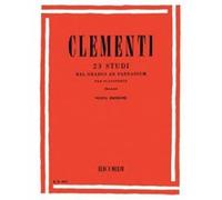 Méthodes et pédagogie RICORDI CLEMENTI M. - 23 STUDI DAL GRADUS AD PARNASSUM PER PIANOFORTE - PIANO Piano
