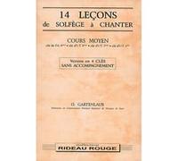 Méthodes et pédagogie RIDEAU ROUGE GARTENLAUB - 14 LECONS COURS MOYEN 4 CLES - FORMATION MUSICALE Formation musicale - solfège
