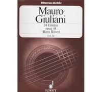 Méthodes et pédagogie SCHOTT GIULIANI MAURO - 24 ETUDES OP.48 (HANS RITTER) Guitare acoustique G