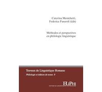 Méthodes et perspectives en philologie linguistique