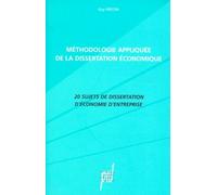 Méthodologie Appliquée De La Dissertation Économique - 20 Sujets De Dissertation D'économie D'entreprise