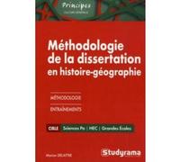 Méthodologie de la dissertation sciences po/hec en histoire-géographie - Marion Delattre - Studyrama Eds - broché - Scolaire / Universitaire