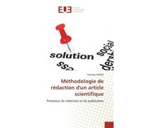 Méthodologie de rédaction d'un article scientifique Processus de rédaction et de publication - Hamidou Kindo - Universitaires Europeennes - broché - Livre