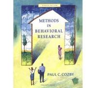 Methods in Behavioral Research Paul C. Cozby (Auteur)