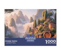 Meticulous Brushwork 1000 Pcs Carton Premium Coffret De Puzzles Alpine Hobbit-Style Cottage Stimulant Et Éducatif Jeu Créatif Puzzles As Birthday Gifts 38x26cm/1000pcs