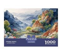 Meticulous Painting of Mountains and Rivers 1000 Pièces Carton Extra-épais Coffret De Puzzles Mountain Landscape Stimulant Et Éducatif Défi Unique Puzzles As Birthday Gifts 70x50cm/1000pcs