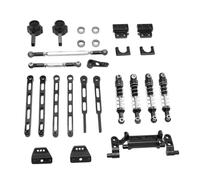 MetieFasia Essieu RC Voiture Ensemble Tiges Barre de Liaison Métal Monture Amortisseur Compatibilité Large pour MN82 MN82T LC79 MN82S Mn82pro Approprié à Entreti, Noir