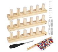 Métier à pour couvertures : cadre en bois de 35 pouces, outil à tricoter, fabricant de couvertures fait à la main | Métier à à crochet DIY pour débutants, adultes, salon