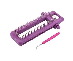 Métier à Tisser à Chaussette Réglable Kit Tricotin Rectangulaire Outil de Tricot à la Main Machine à Tricoter Katech anneau à tricoter avec crochet cadre à tricoter pour chaussettes écharpe chapeau