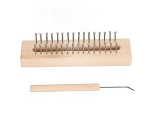 Métier à tisser en bois avec crochet, ensemble de métiers à tisser en bois pour écharpe, chaussette, chapeau, châle et tapisserie, kit de tricotage DIY en bois de hêtre avec