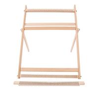 Métier à Tisser Multi-artisanat avec Support en Bois Réglable Bricolage Machine à Tisser à la Main en Bois Cadre Extra-large Bricolage Machine à Coudre à Tisser à la Main 27,56 X 19,69 X 1,18 Pouces