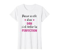Métier Directrice ressources humaines Humour drh T-Shirt, Femme, Blanc, L