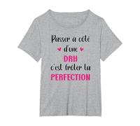 Métier Directrice ressources humaines Humour drh T-Shirt, Femme Grandes Tailles, Gris Chiné, 6X