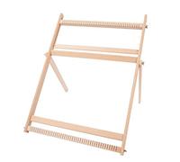 BHDD Métiers à tisser avec support, Kit de métier à tisser multi-artisanat Cadre de tissage réglable Écharpe de couverture en bois massif DIY Loom Machine à coudre, pour adultes