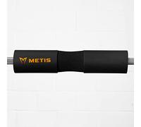 METIS Manchon à Squat en Mousse [Noir/Orange] - Rembourrage pour Haltère de Musculation - Accessoires pour Barre de Musculation Fitness - Matériel Sport/Gym