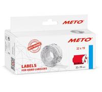 Meto Étiquettes de prix pré-imprimées « Prix Spécial » (32 x 19 mm, 2 lignes, 5 000 étiquettes de prix, rouge fluo, permanentes)