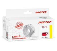 Meto Étiquettes d'étiquetage de prix - Préimpression « Prix Spécial » (22 x 12 mm, 1 ligne, 6000 pièces, jaune fluo, permanent, étiquettes de prix pour Meto, Contact, Sato, Avery, Tovel, Samark, etc.)