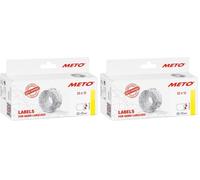 Meto Étiquettes pour étiqueteuse manuelle, réf. 9506154 (22 x 12 mm, 1 ligne, 6000 étiquettes, décollables et repositionnables, pour appareils Meto, Contact, Sato, Avery, Tovel, Samark etc.) 6 rouleau
