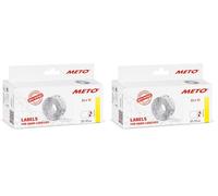 Meto Étiquettes pour étiqueteuse manuelle, réf. 9506155 (22 x 12 mm, 1 ligne, 6000 étiquettes, adhésives permanentes, pour appareils Meto, Contact, Sato, Avery, Tovel, Samark etc.) 6 rouleaux, papier