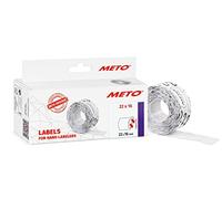 Meto Étiquettes pour étiqueteuse manuelle 9506159 22×16mm 2 lignes 6000 étiquettes 6 rouleaux papier