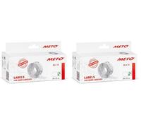 Meto Étiquettes pour étiqueteuse manuelle, réf. 9506162 (26 x 12 mm, 1 ligne, 6000 étiquettes, décollables et repositionnables, pour appareils Meto, Contact, Sato, Avery, Tovel, Samark etc.) 6 rouleau