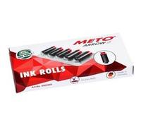 Meto Rouleaux encreurs Arrow S réf. 9505909 — 1 ligne x 8 caractères (22×12 mm), 5 unités, noir