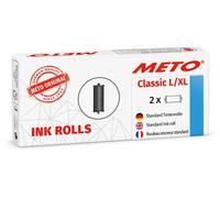 Meto Rouleaux encreurs pour étiqueteuse Classic L, XL (2 unités, noir)