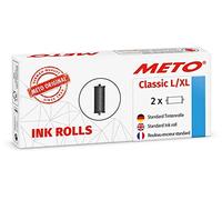Meto Rouleaux encreurs pour étiqueteuse Classic L, XL (2 unités, noir)