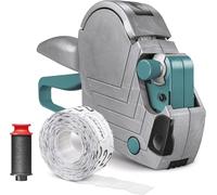 Meto Set d'étiquettes de prix Basic S - prix, date, date de péremption (1 ligne, 8 chiffres pour étiquettes 22 x 12 mm, prêt pour une utilisation immédiate), 1x étiqueteuse manuelle, argent-sarcelle