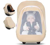 Metplus Housse de siège auto 2 en 1 pour bébé, housse multi-usage pour siège auto pour bébé avec pare-soleil d'intimité, protège le siège de sécurité de votre bébé avec style, housses de porte-bébé