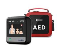 Metrax myPAD Défibrillateur de premiers secours avec graphique LED pour les profanes et les professionnels avec libération automatique des chocs, Made in Germany