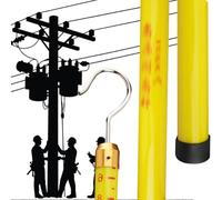 Mètre à mesure isolé, Travail à haute tension isolé 6-18m de télécom de Polonais d'enquête télescopique avec le sac de transport(3 Pack,15m/49.2ft)
