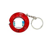 Mètre à ruban 1 mini porte-clés ruban à mesurer 2 m en acier délicat petit polyvalent règle cadeau(Red)